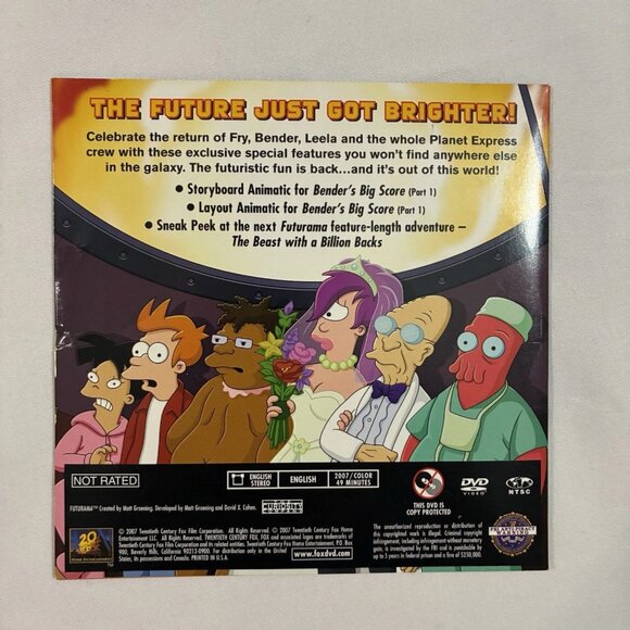 Futurama: Bender's Game + Bender's Big Score DVD+Cover+POSTCARDS+BonusDVD TESTED - Picture 4 of 13
